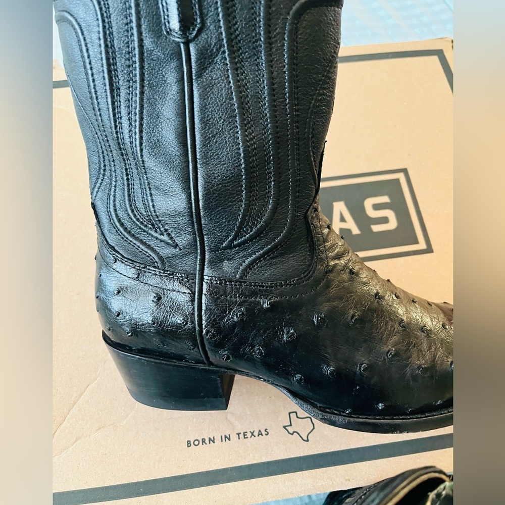 Tecovas Black Ostrich “Jessie” Cowgirl Boots
